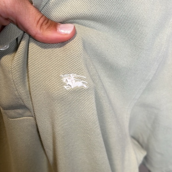 Burberry Nova Check Polo sage green and signature plaid men’s dress shirt - Picture 14 of 15